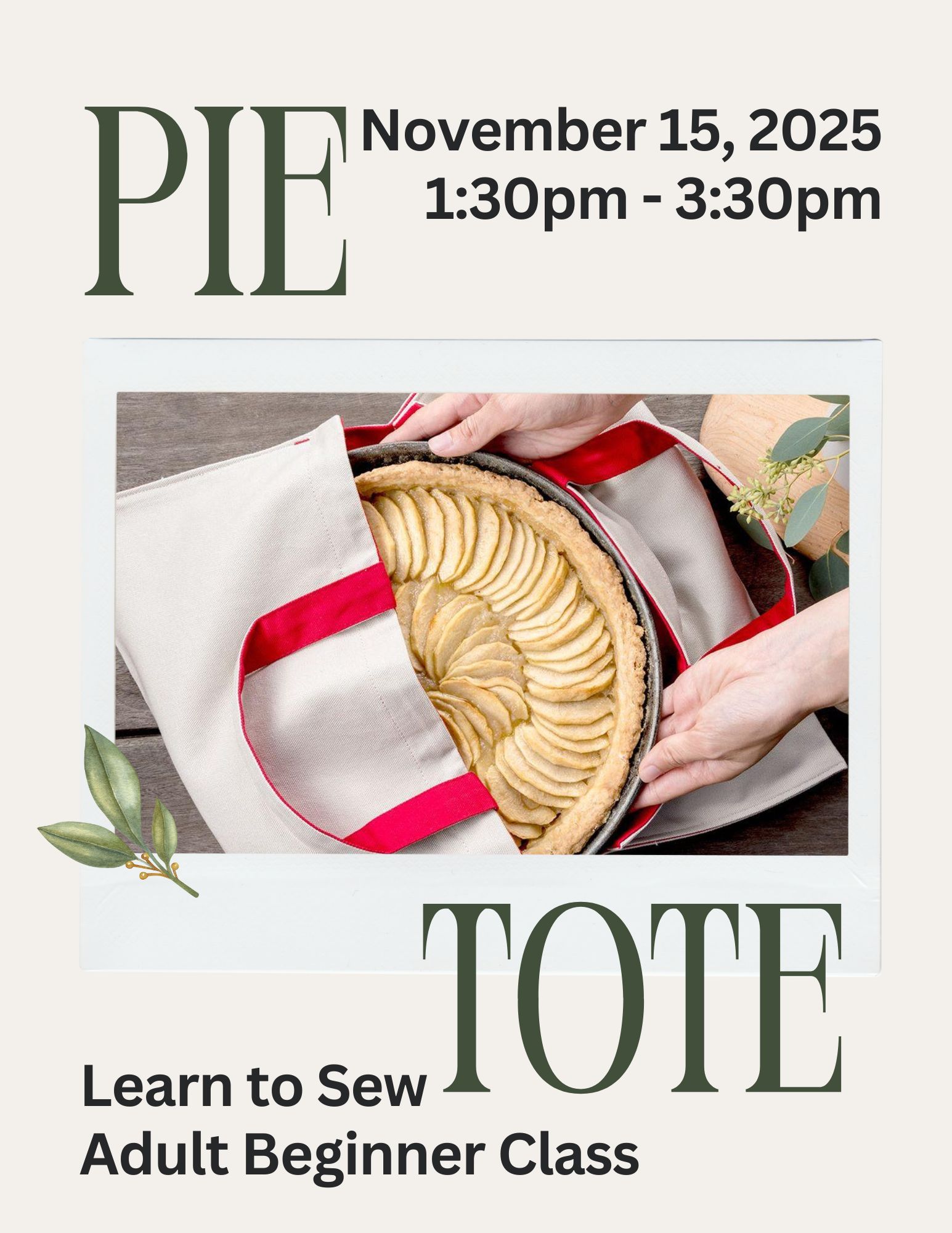 Fall Pie Tote - November 15, 2025